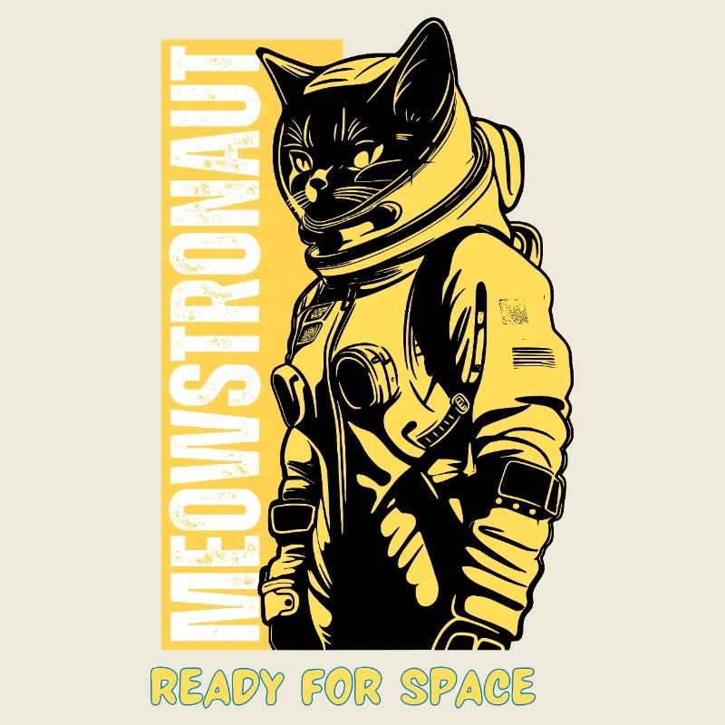 Chat astronaute prêt pour l'espace