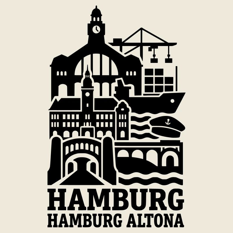 Hamburg Altona Silhouette