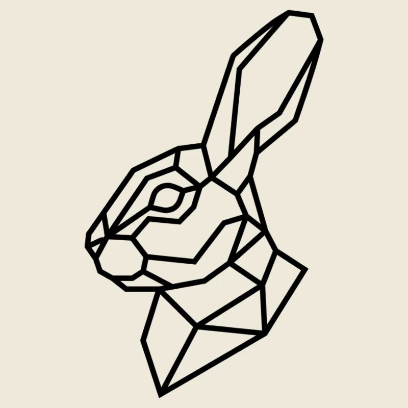 Geometrischer Hase – Polygon Art
