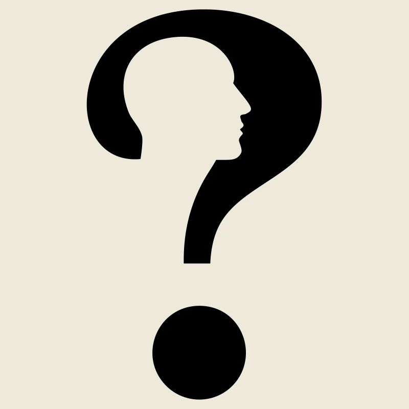 Point d’interrogation avec silhouette homme #