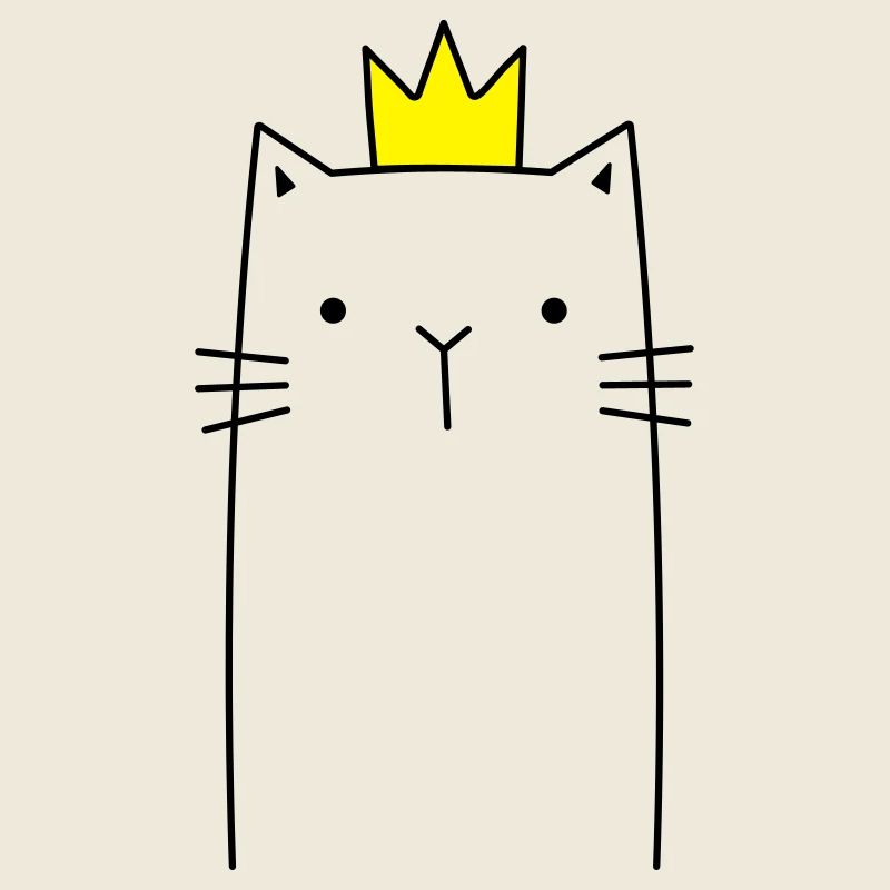 Chat avec cadeau prince princesse
