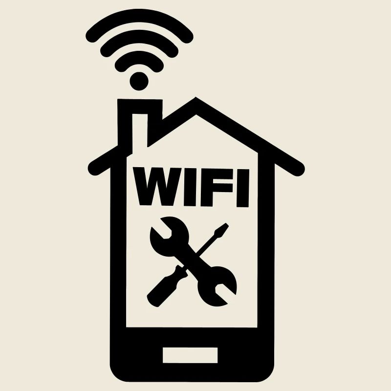 Smartphone home logo Home WIFI with tools