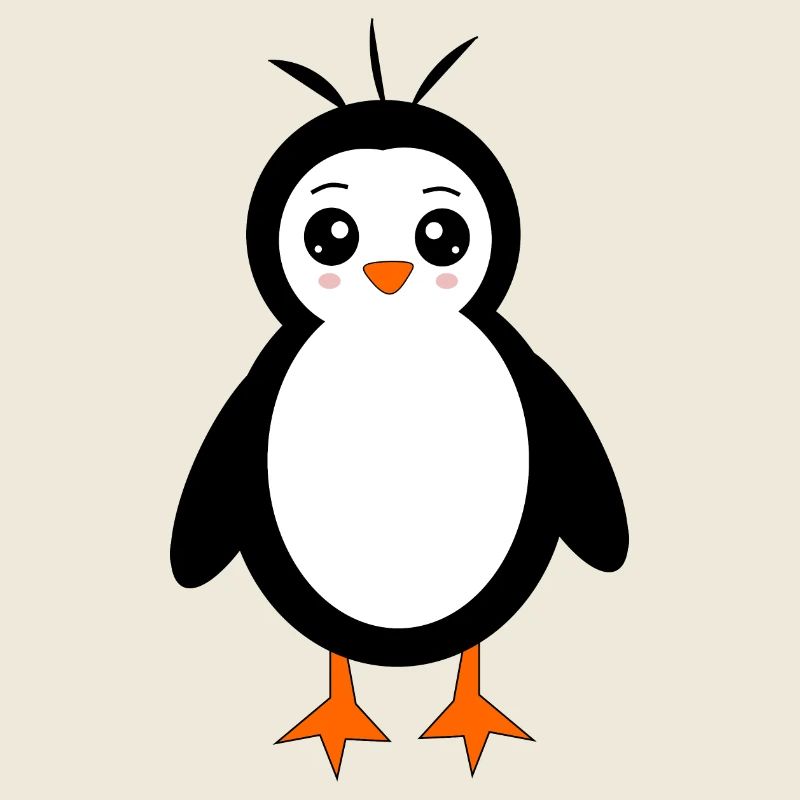 Pinguin Vogel Gesicht Augen cute
