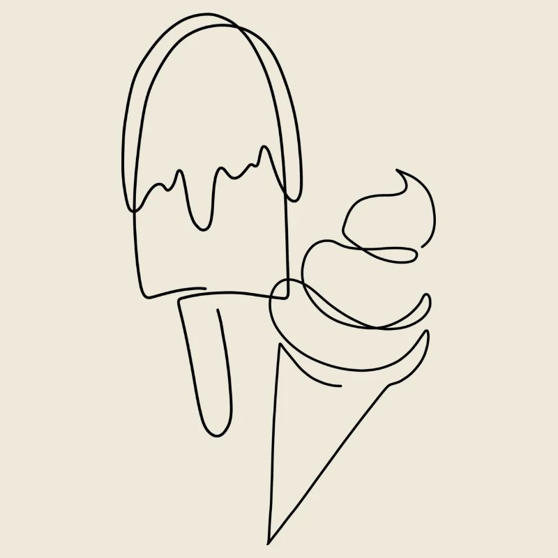 "IceIce (Baby)" Sommer Lineart Eis / Ice Cream