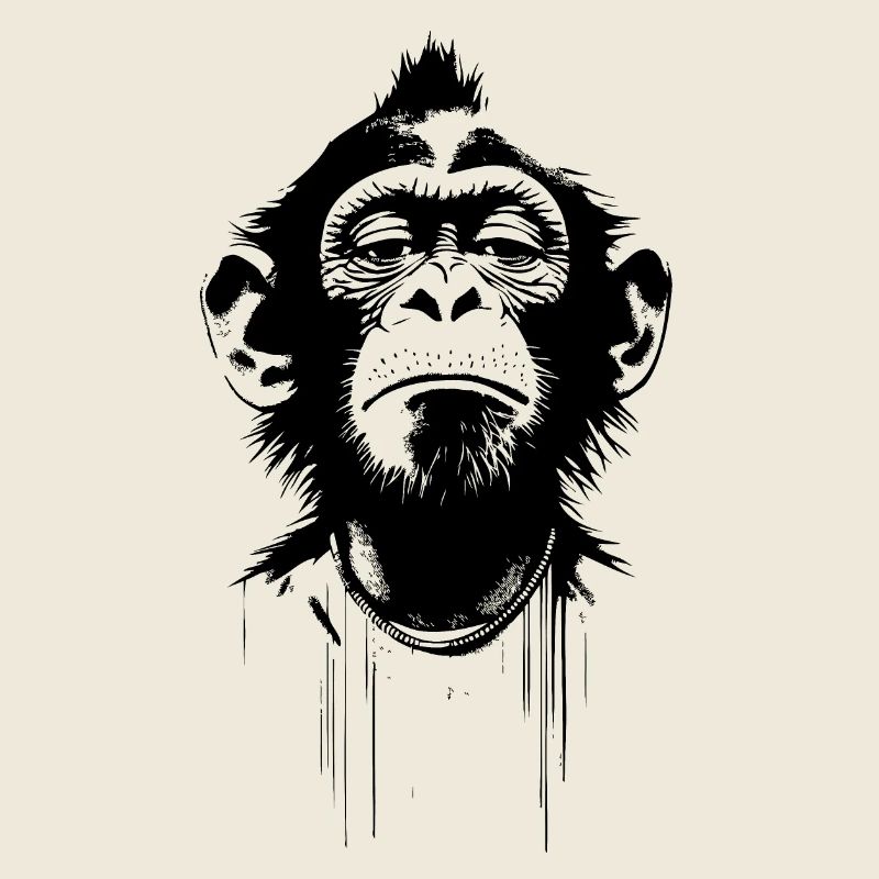 Singe imaginaire à la Banksy