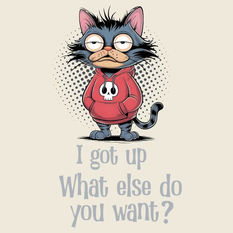 I got up cat humor