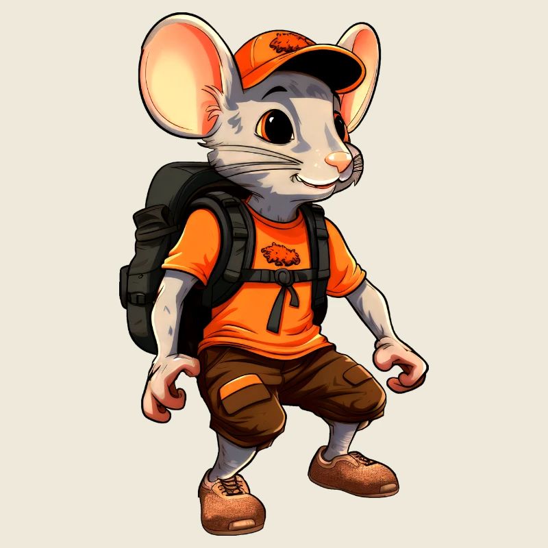 Ratten Bergsteiger / Wandern Ratte