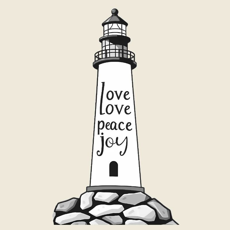 Lighthouse with message of peace