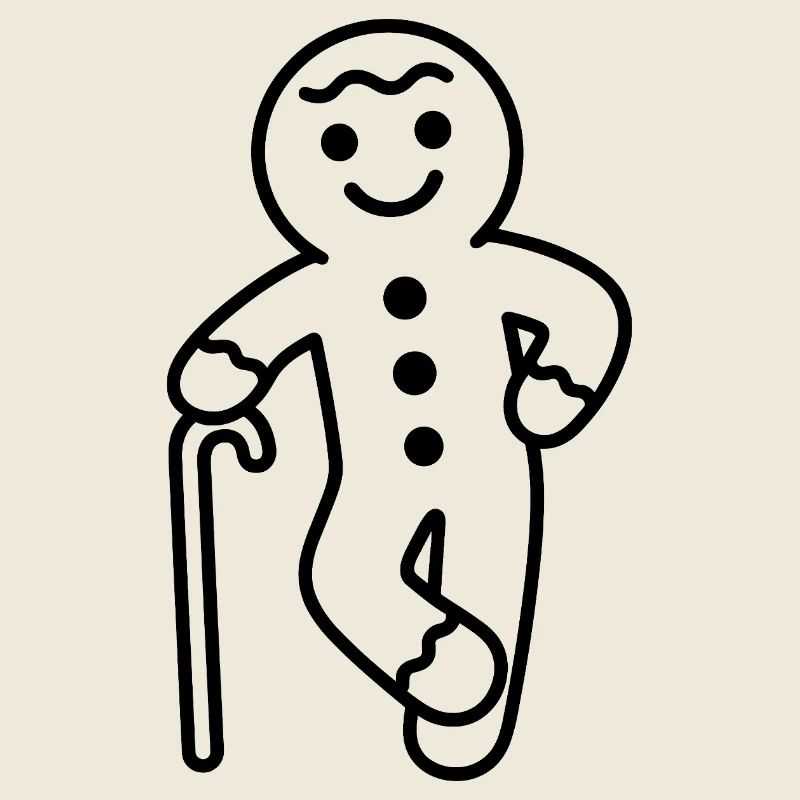 Cooler Lebkuchenmann Illustration
