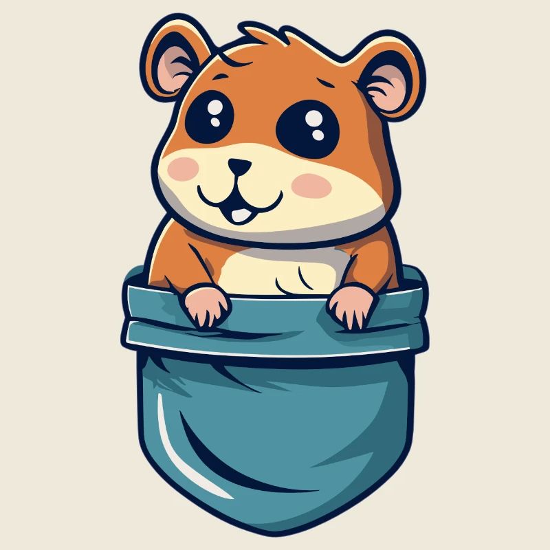 Hamster dans la Poche Cadeau Mignon et Rigolo