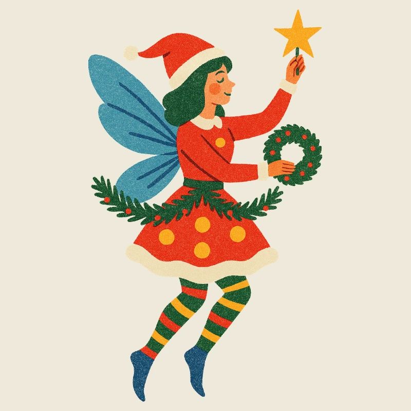 Illustration de Noël Fée Festive