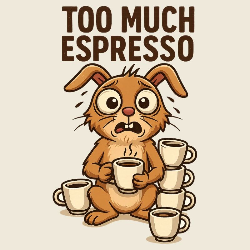 Trop d’espresso Bunny Animals Design Breakfast