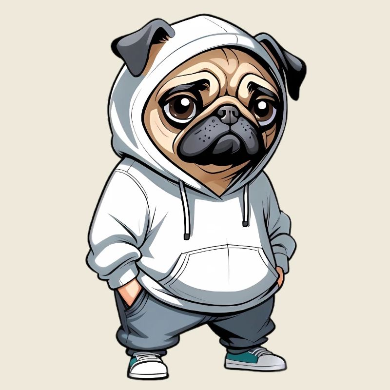 Pug Hoodie Stadtstyle