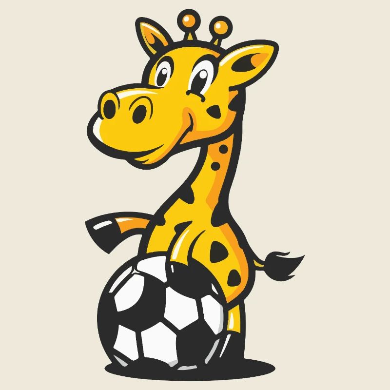 Giraffe Fußball Comic