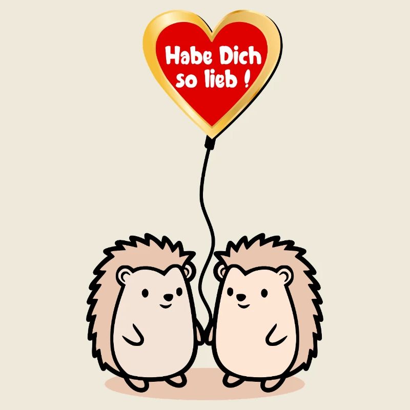 Valentinstag Herz Igel Paar