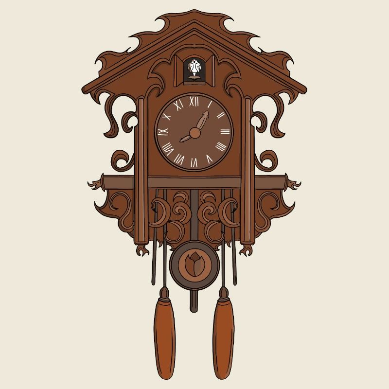 Vintage Rustic Cuckoo Clock Charm