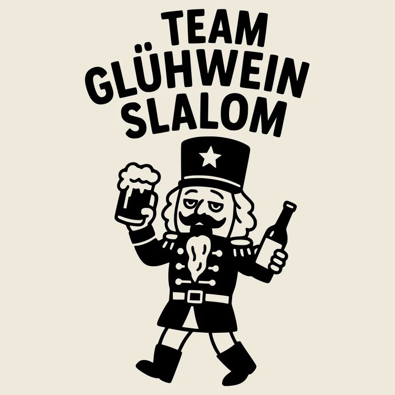 Équipe de vin chaud slalom casse-noisette drôle