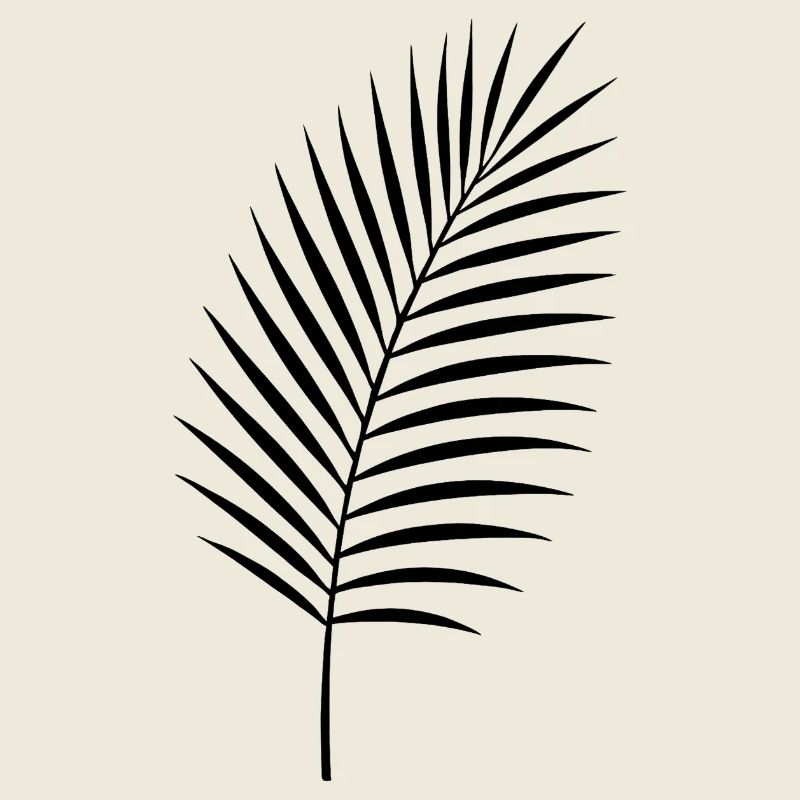 Silhouette de feuille de palmier