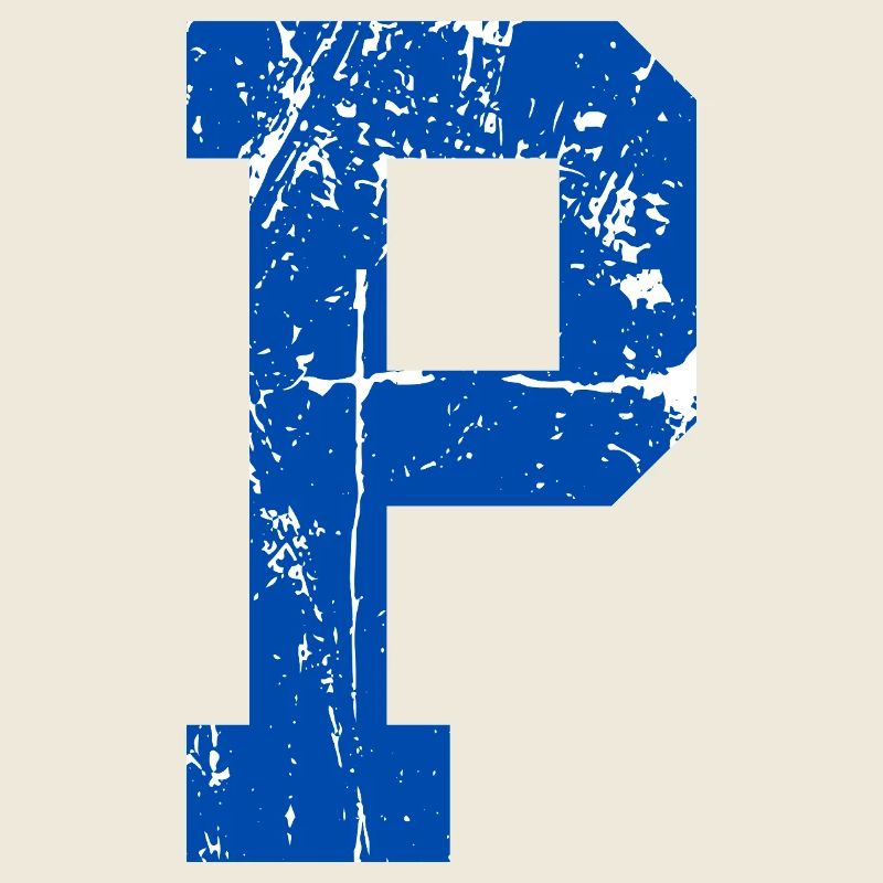 Buchstabe p Sport Retro