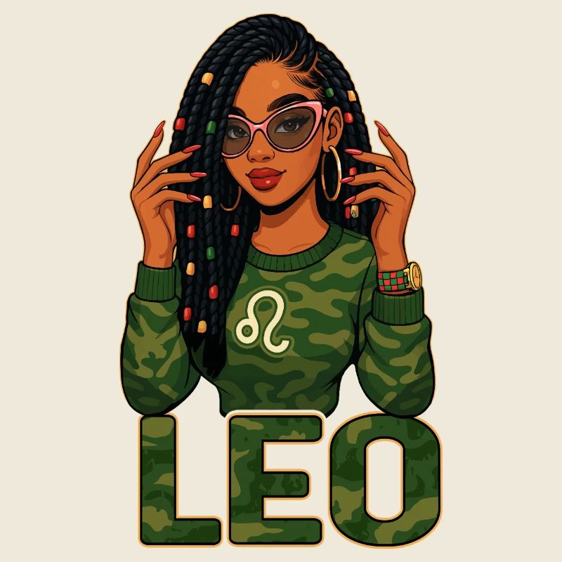 Leo Queen – Afro Girl D’Éclat Puissance Radiante