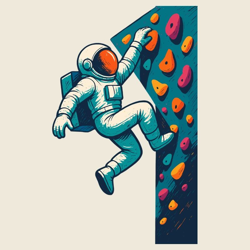 Bouldern Astronaut schweben leicht klettern Gesche