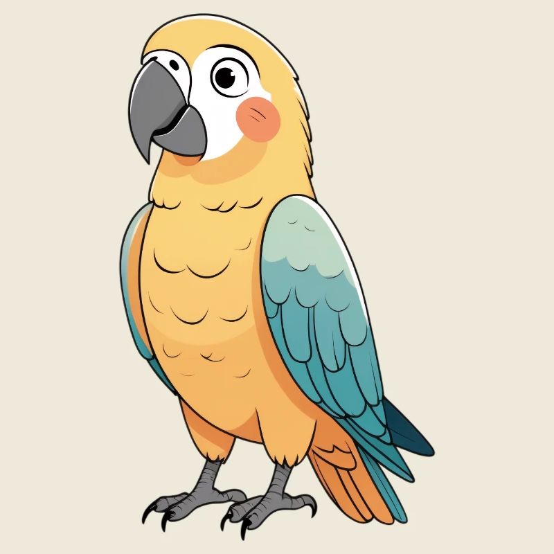 Bunter Papagei Illustration