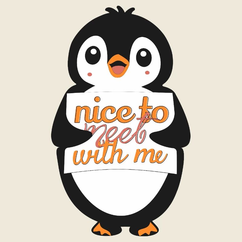 Panneau de bienvenue du Pingouin : ravi de me rencontrer