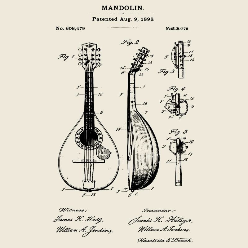 Mandolinen-Vintage-Bauplan