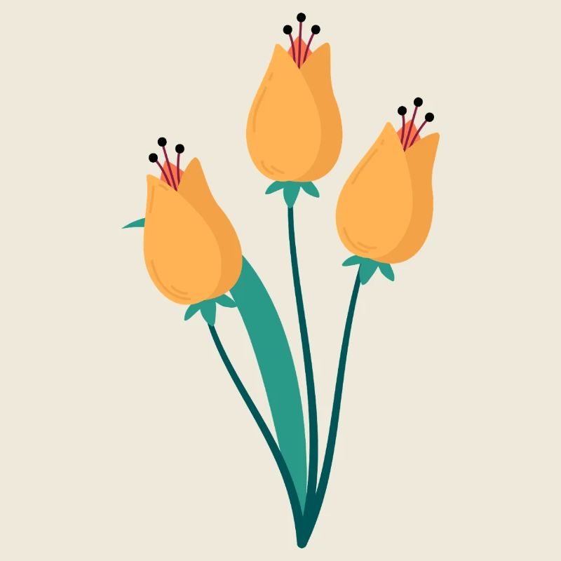 Tulpen-Trio Illustration