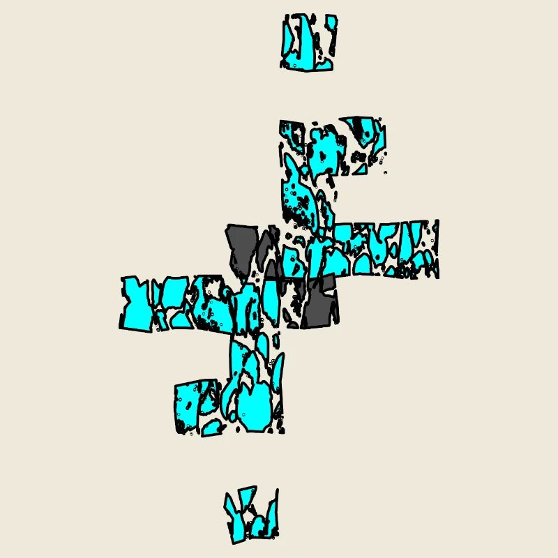 Shattered Diamond in Blue