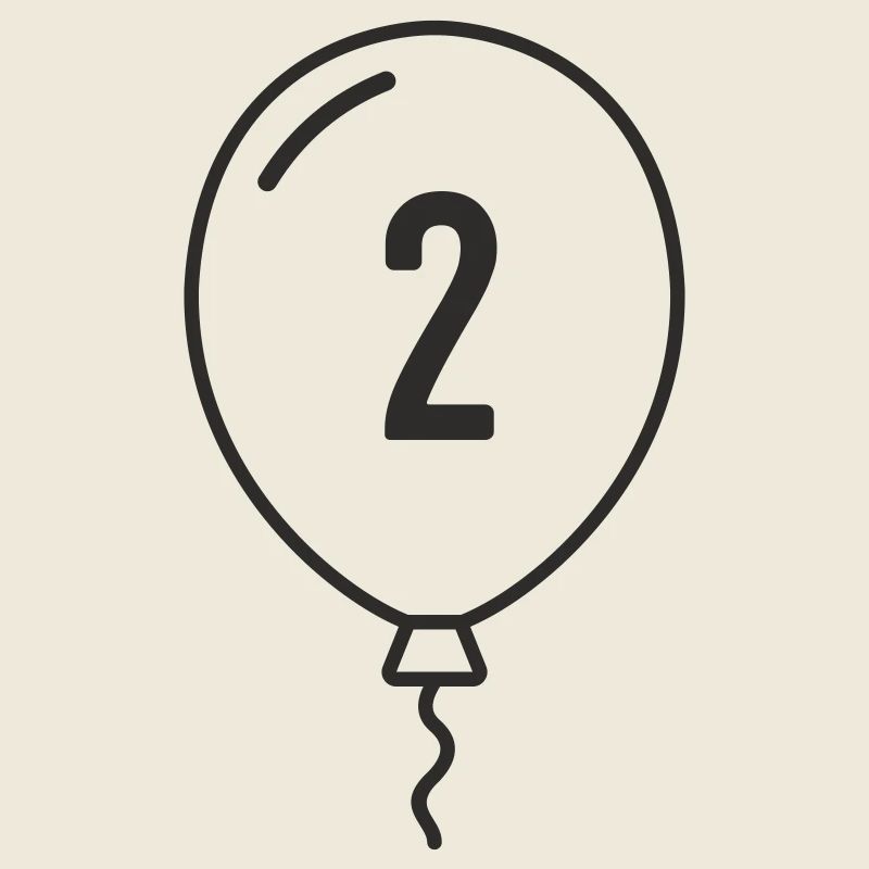 Balloon Number 2 – Birthday & Party Design