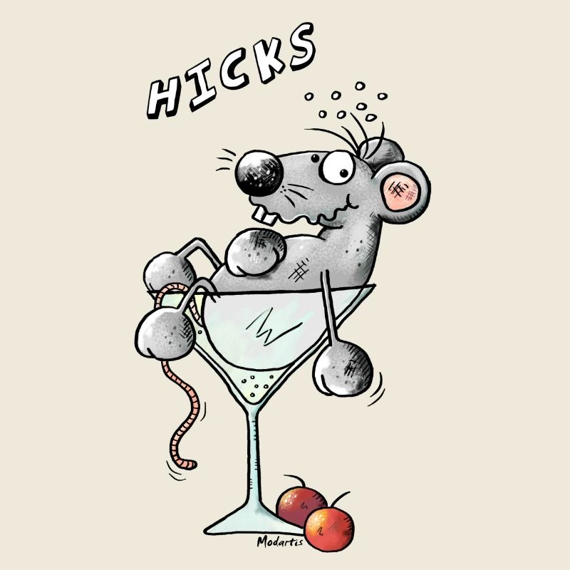 Maus im Cocktailglas