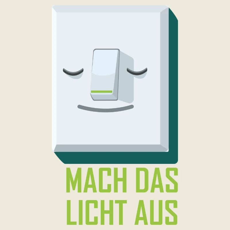 Mach das Licht aus Schalter Gesicht