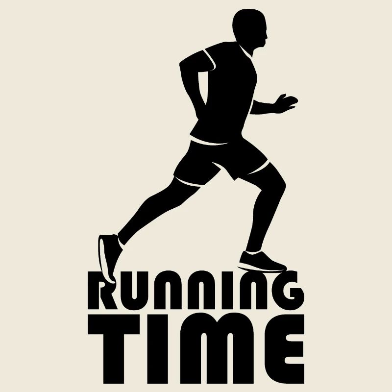 Icône de temps de course Icône Logo Illustration du coureur