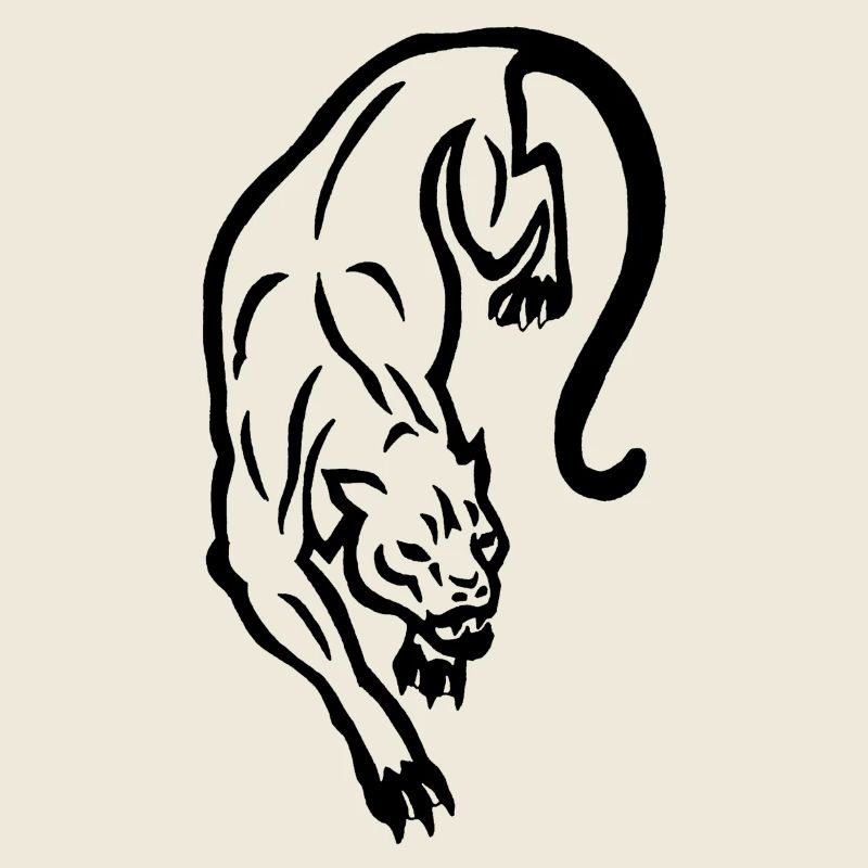 Schwarze Panther-Silhouette