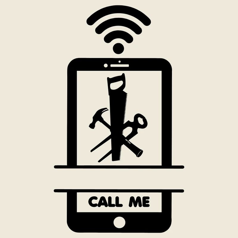 Rufen Sie mich an Telefon Tischler