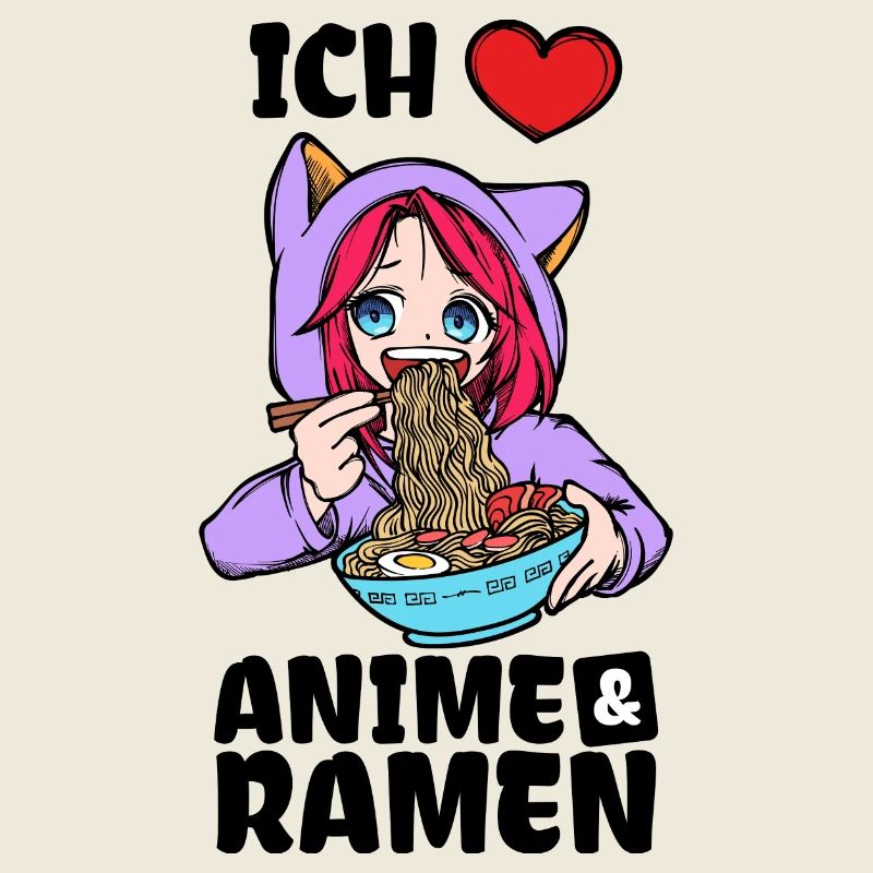 Herz Ramen Statement Comic Ich Liebe Anime Manga