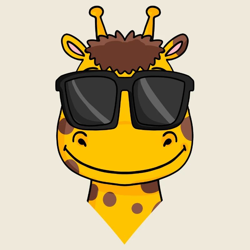 Giraffe mit Brille