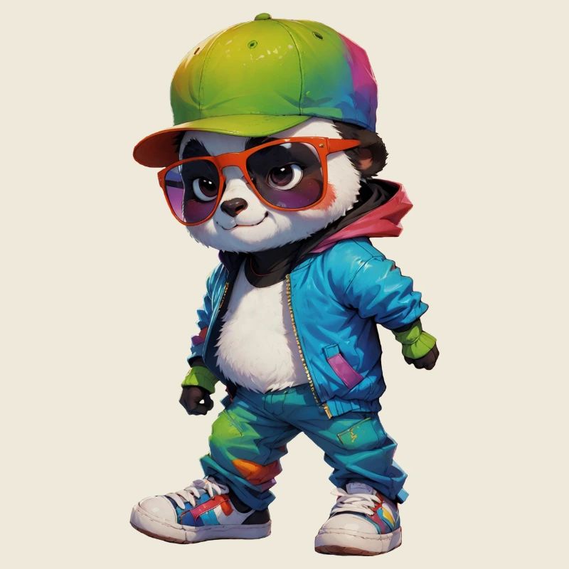 Cute & Cool Teenage Panda Bear Boy