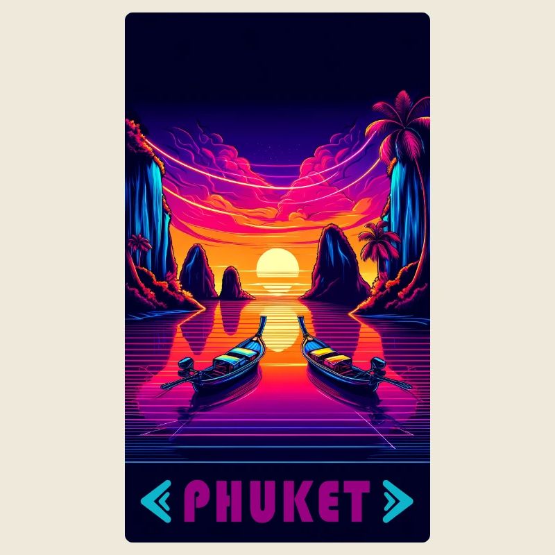 Phuket Thailand sunset design
