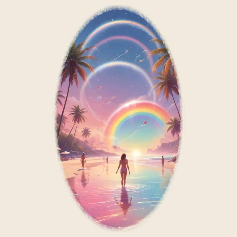 Pastel Beach Rêve arc-en-ciel