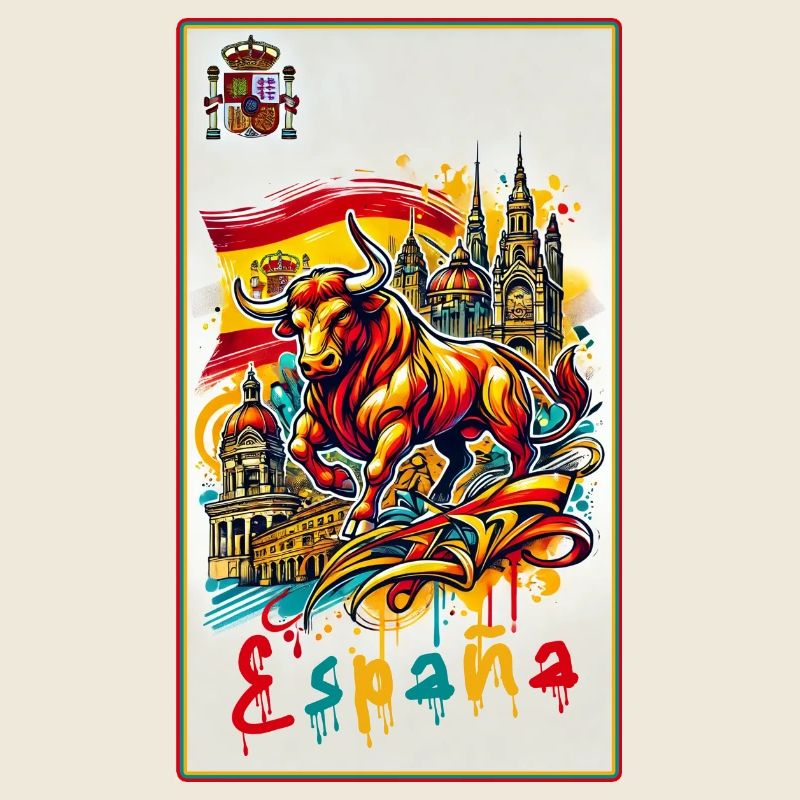 Taureau de l'Espagne Drapeau de l'Espagne
