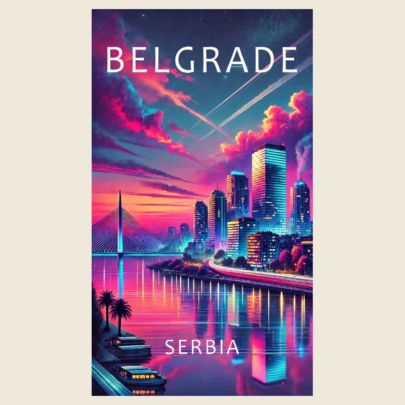 Conception de la ville de Belgrade en Serbie