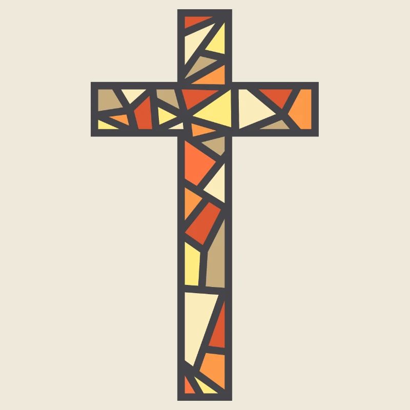 Buntglas-Kreuz