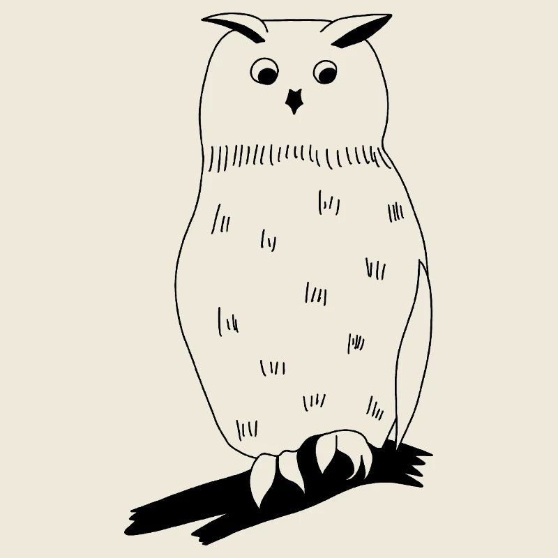 Uhu - Grafik schwarz-weiss