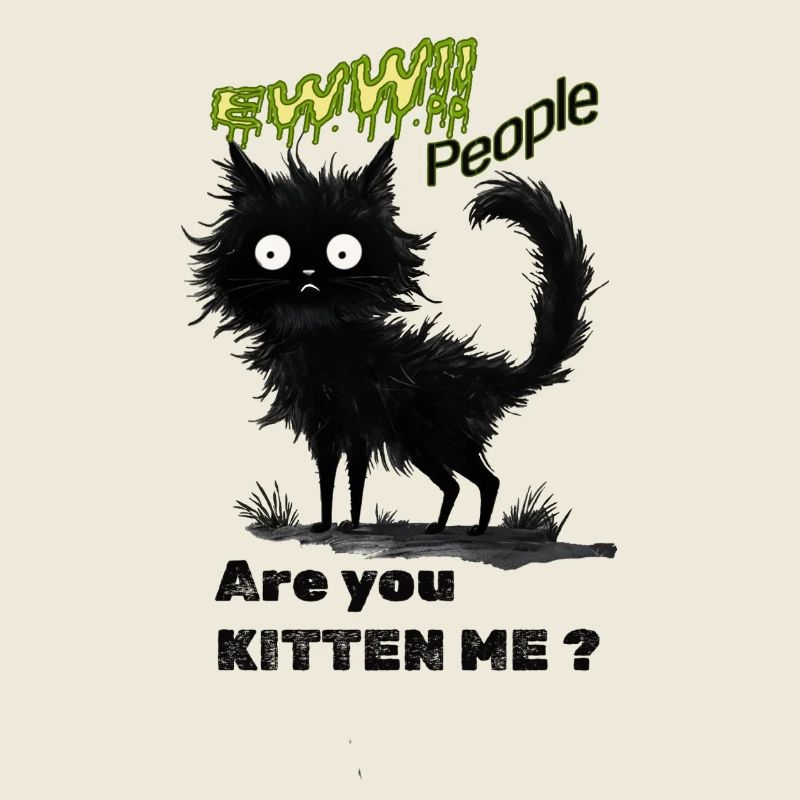 Whimsical Black Cat