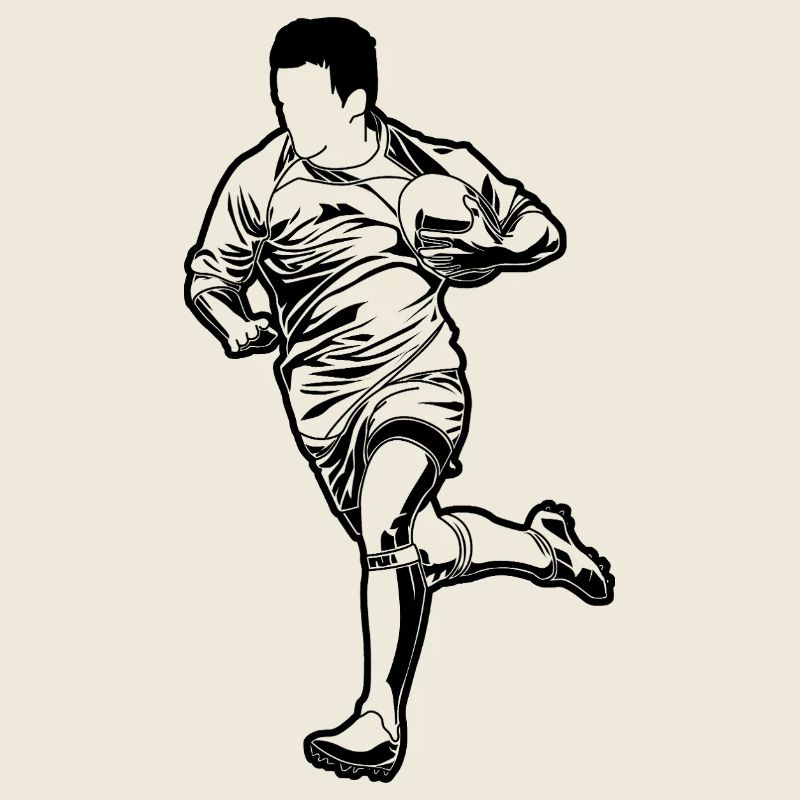 Rugby Junge Skizze