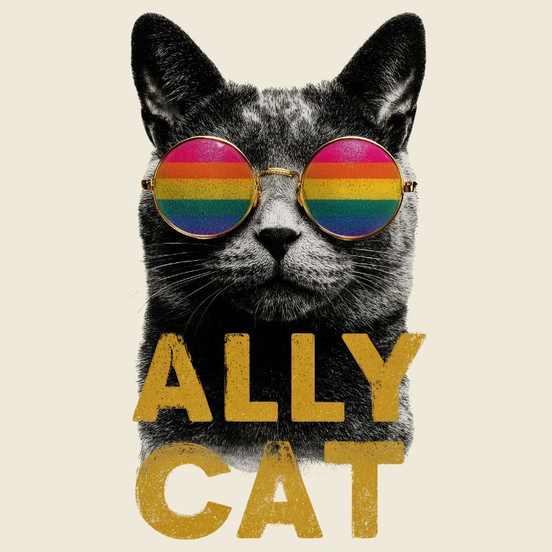 Chat hippie avec lunettes de soleil