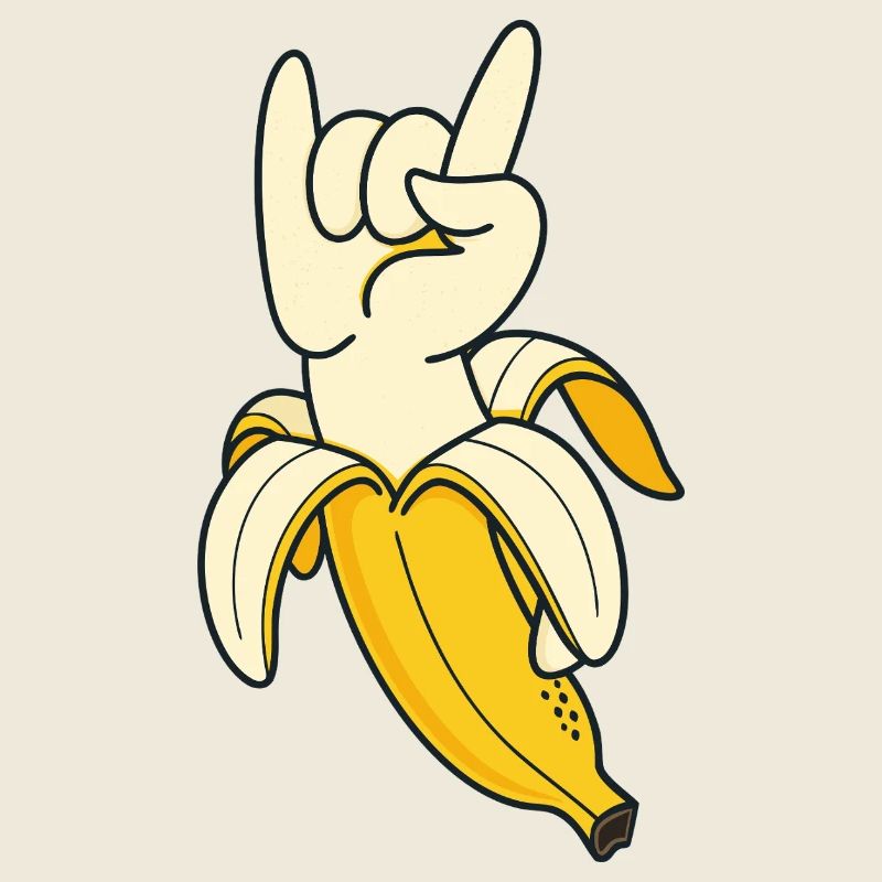 Banana Hand Gesture Illustration