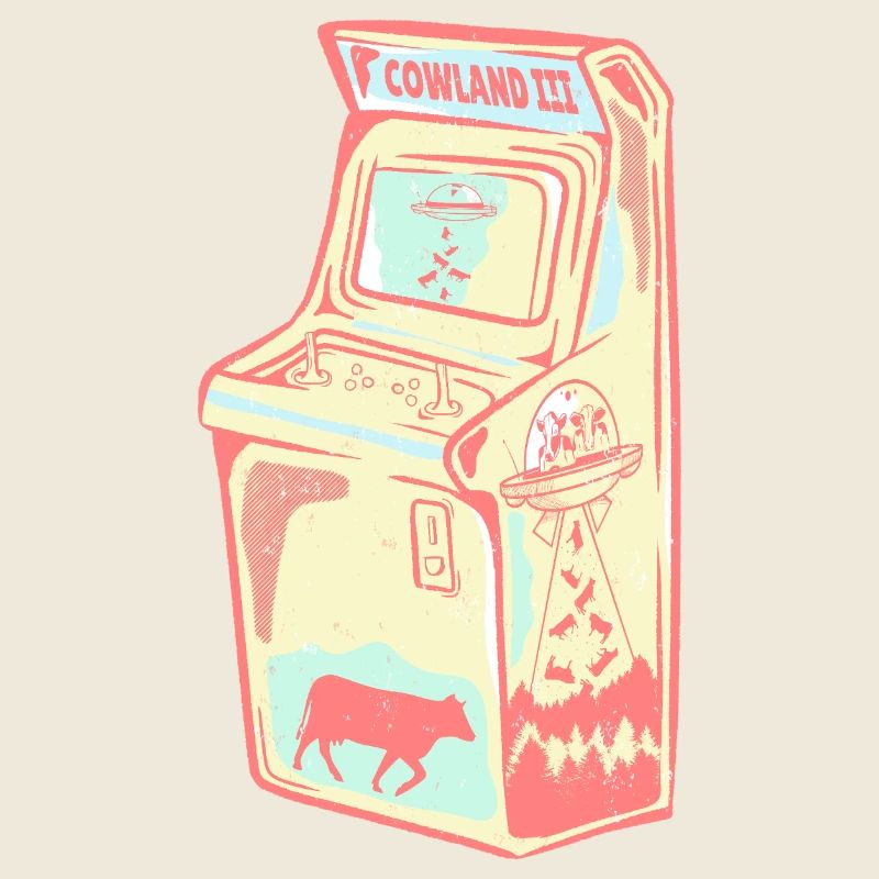 Retro Arcade Alien Kuh